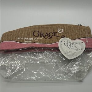 Clear Travel Bag with Pink Trim